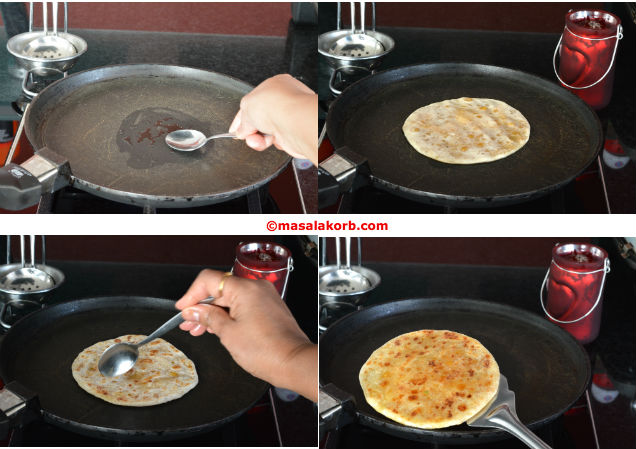 step12-Frying Bobbatlu or Puran Poli