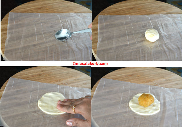 step7- making Bobbatlu or Puran Poli