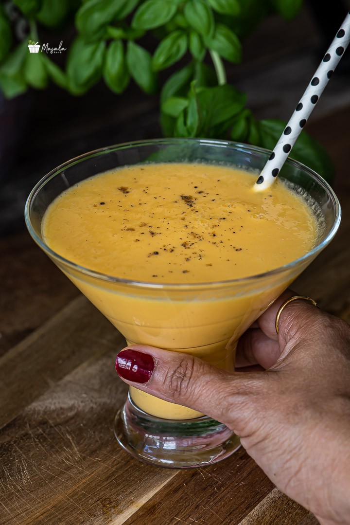 Mango Lassi Drink Recipe With Pulp Mango Yogurt Drink Masalakorb