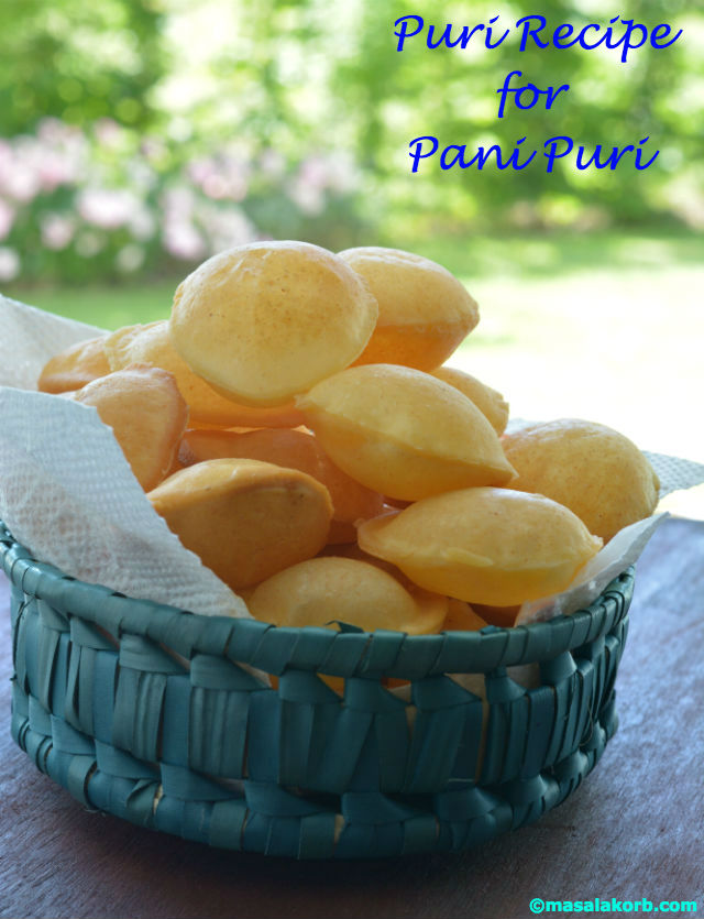 Puri recipe for pani puri