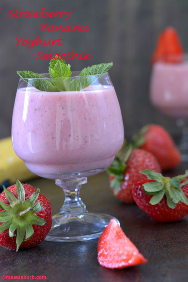 Strawberry Banana Yoghurt Smoothie