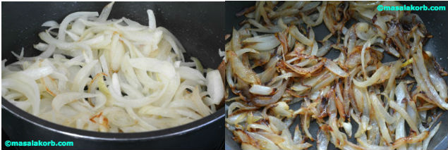 Frying onions