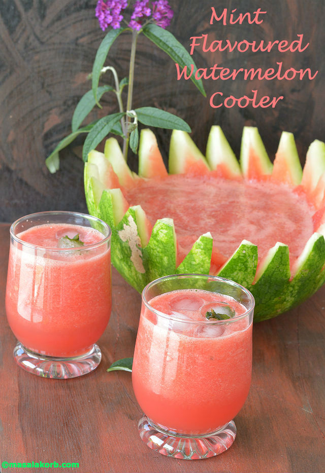 Mint flavoured watermelon cooler