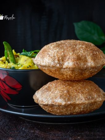 Poori Bhaji served on a plate