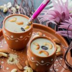 Payasam served in earthenware glasses