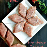 Strawberry Coconut Burfi