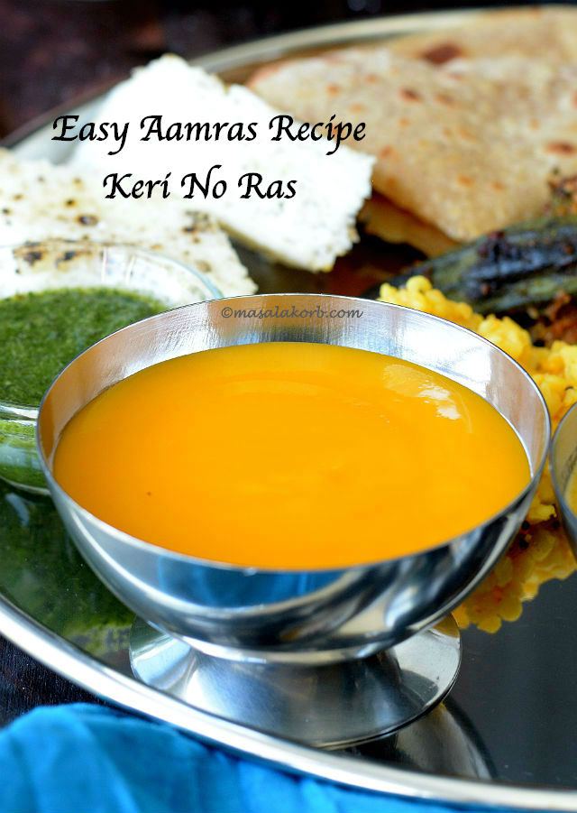 Easy Aamras Recipe | Keri No Ras (Mango Dip)