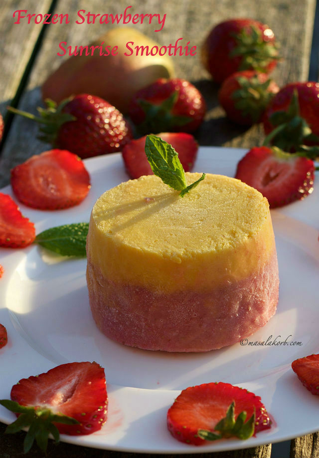 Frozen Strawberry Sunrise Smoothie