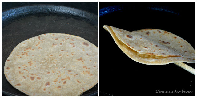 Gujarati Pad Wali Roti (Be Padi Rotli) | Two Layer Roti