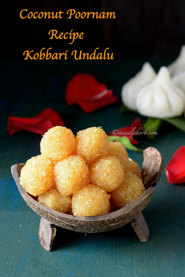 Coconut Poornam Recipe or Kobbari undalu