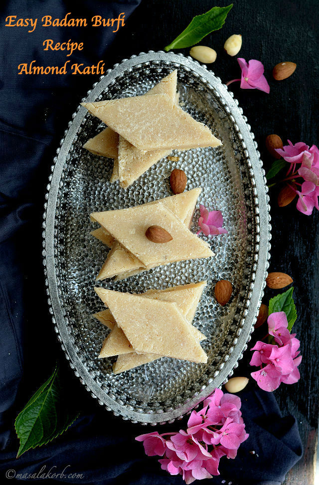 Easy Badam Burfi Recipe Almond Katli, Fudge