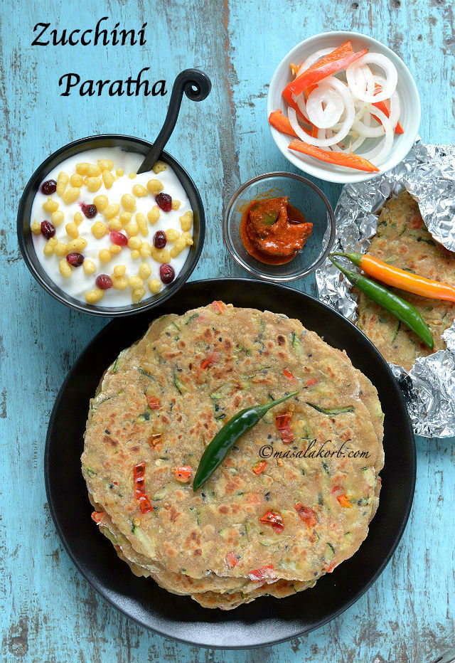 Zucchini Paratha Easy Indian Flatbread Recipe