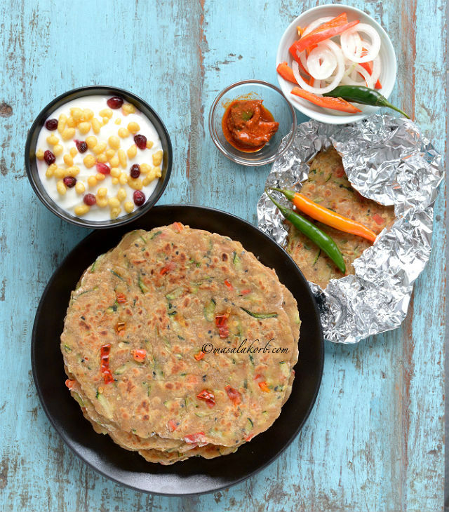 Zucchini Paratha Easy Indian Flatbread Recipe