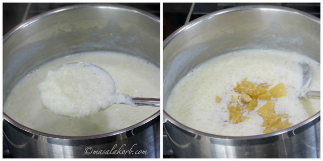 Bellam Paramannam or jaggery rice payasam