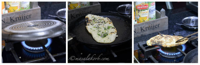 Homemade Garlic Naan Bread Without Yeast on Tawa