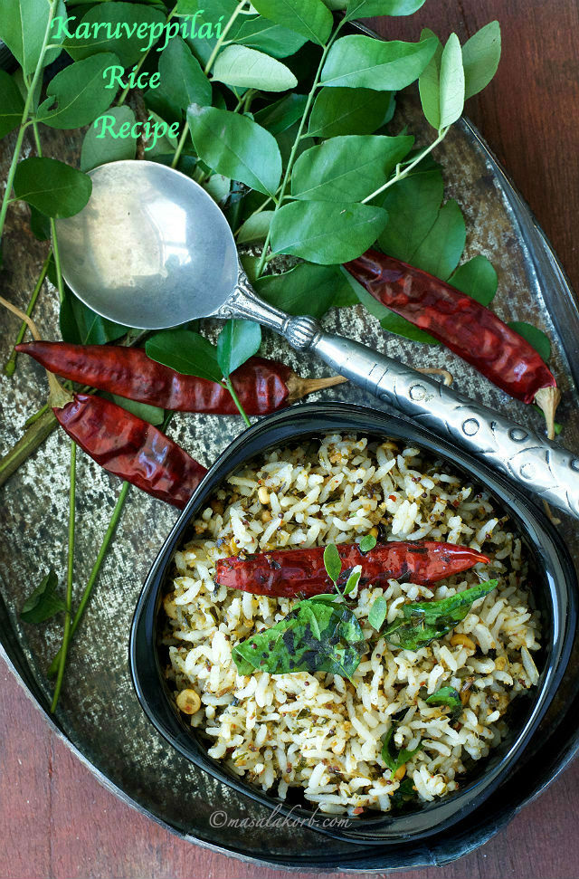 Karuveppilai Rice Recipe or Curry Leaves Rice Recipe