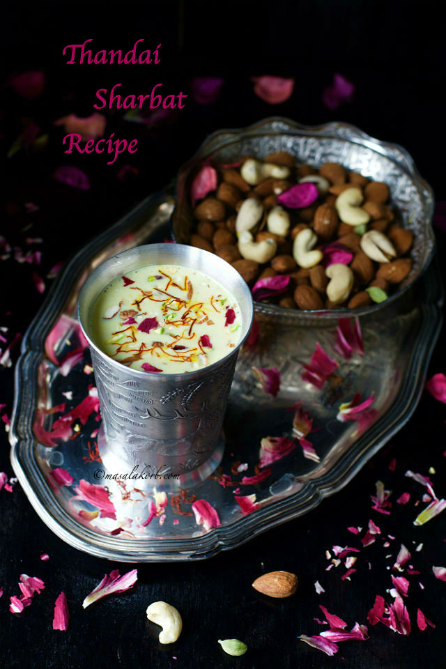 Thandai Sharbat Recipe, Kesar Badam Thandai