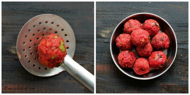 Beetroot Kofta Curry, Vegetable Kofta Curry with beetroots