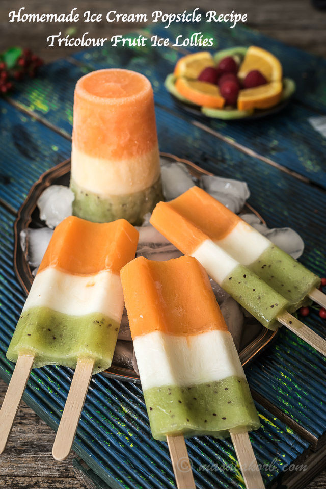 Homemade Ice Cream Popsicle Recipe, Fruit Juice Ice Lollies