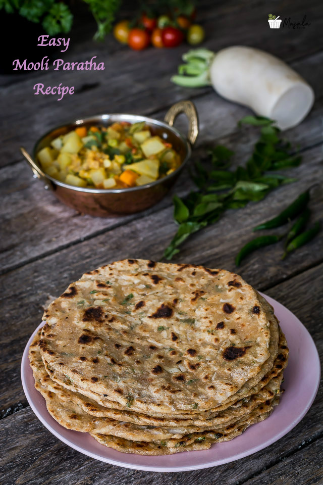 Easy Mooli Paratha Recipe, Radish Chapati, Muli Paratha