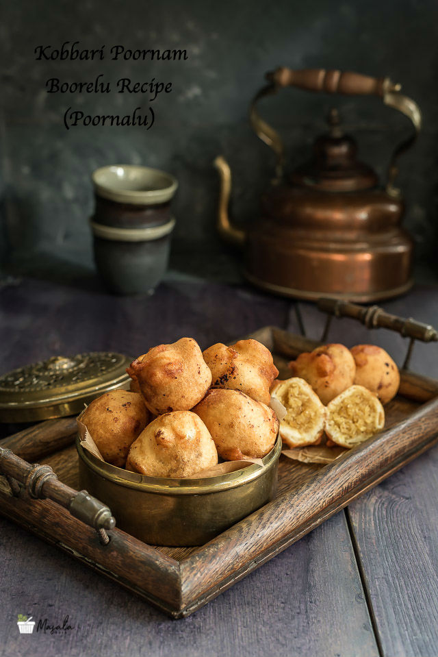 Kobbari Poornam Boorelu Recipe, Kobbari Burelu, Poornalu