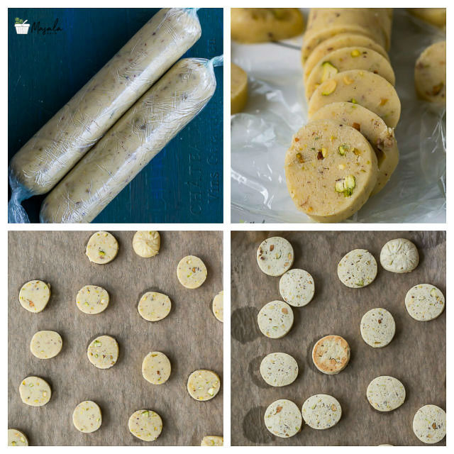 Pistachio Rosewater Cookies steps