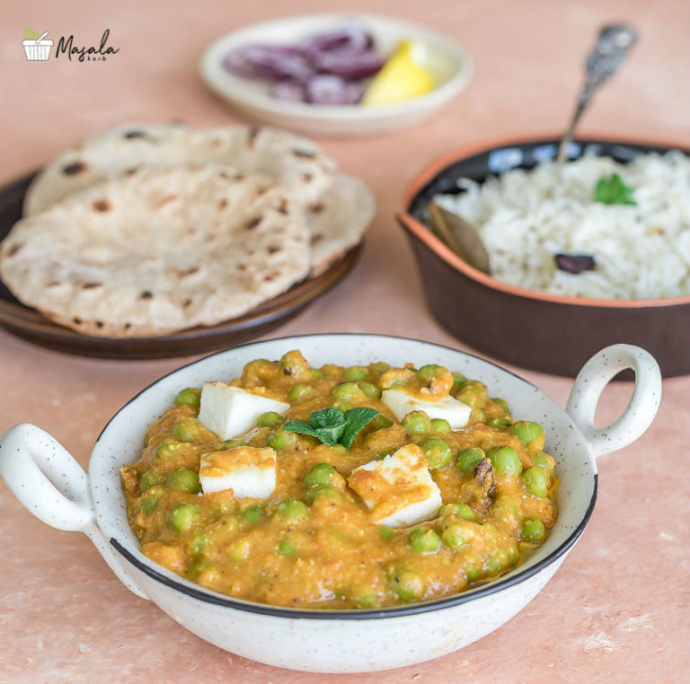Spicy Matar Paneer Recipe Paneer Peas Butter Masala Masalakorb