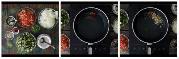 Bhindi Tomato Curry Step1