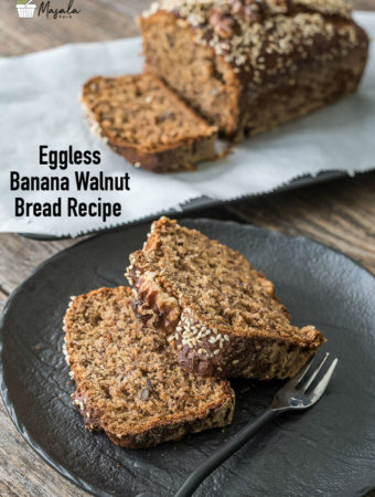 Eggless Banana Walnut Bread Recipe