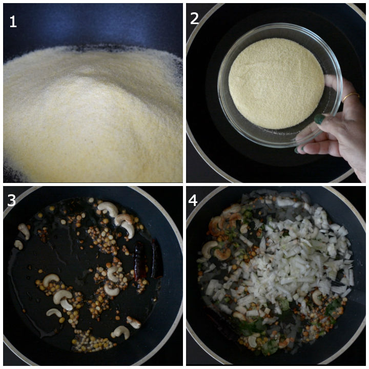 Step1 Upma Recipe