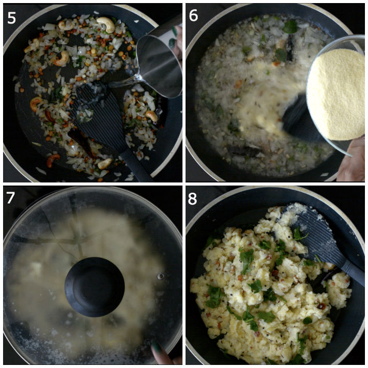 Step2 Upma Recipe