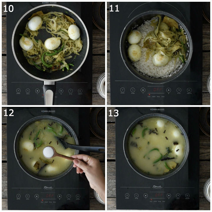 Egg Biryani Rice Cooker Method Step 2