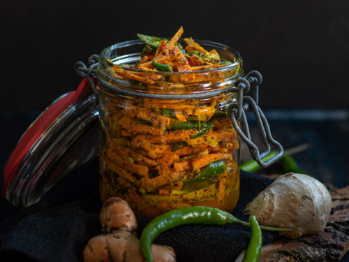 Fresh Turmeric pickle Recipe Kachi Haldi Ka Achar