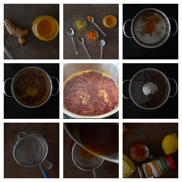 Turmeric Ginger Tea Recipe Steps