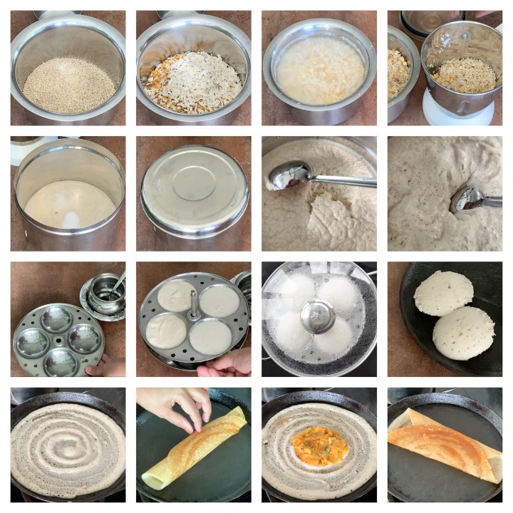 Steps to make Barnyard Millet Idli Dosa