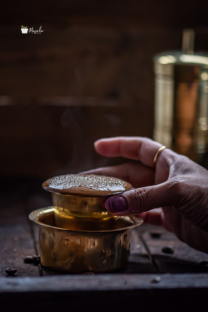 Authentic South Indian Filter Coffee /Kaapi, how to use a South Indian  coffee filter at home 