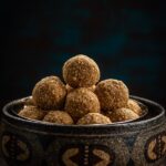 Sesame Laddu stacked in a bowl