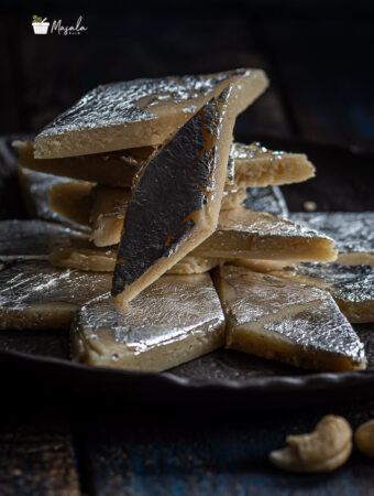 Cashew Katli stacked