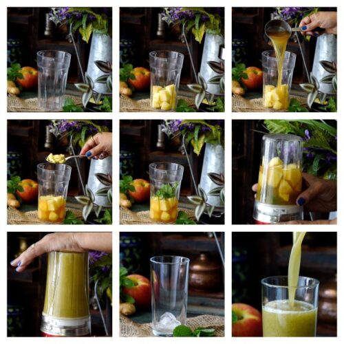 Apple Ginger Juice With Mint Apple Ginger Detox Smoothie Masalakorb